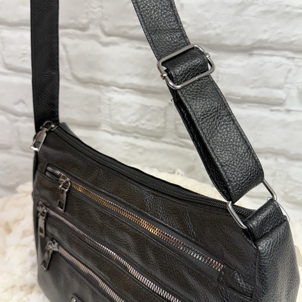 Cee Klein New York Black‎ Cross Body Purse Vegan Leather Designer Bag Purse New - Picture 12 of 13